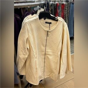 Cream Geometric Women's Blazer